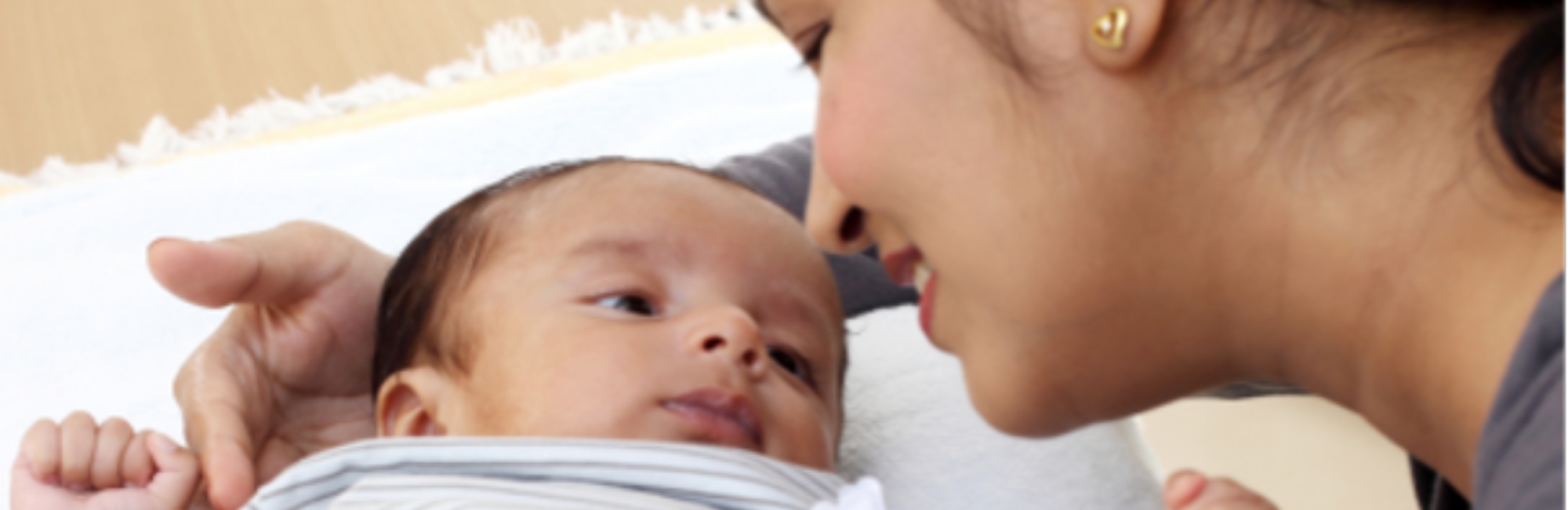 mother calms baby